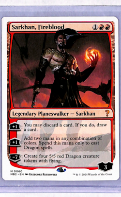 MTG Magic The Gathering MB2 Mystery Booster 2 White Border #60 Sarkhan Fireblood - Image 1