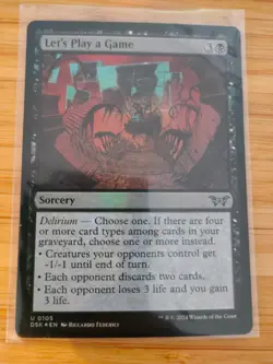 MTG Let's Play a Game (FOIL) 0105 Duskmourn: House of Horror M/NM Free UK P&P - Image 1