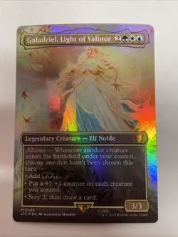 MTG: Galadriel, Light of Valinor (Borderless) Foil Commander: LOTR #498 Mythic - Image 1