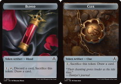 4x Blood (21) // Clue (22) Token MTG Innistrad Remastered NM Magic Regular - Image 1