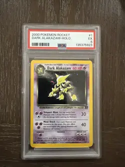 2000 Pokemon Rocket Dark Alakazam Holo #1 PSA EX 5 - Image 1