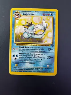 Pokemon TCG Vaporeon Jungle 1st Edition Holo Rare 12/64 Wizards 1999 - Image 1