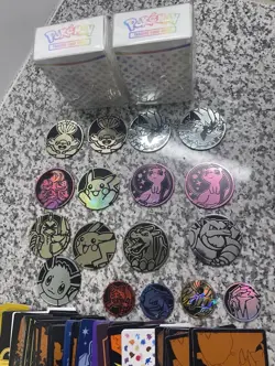 Pokemon TCG: Coins, Two 151 Deck Boxes, and Multiple Dividers (Shining Legends+) - Image 2
