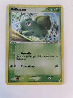 Bulbasaur 45/100 NM Near Mint EX Crystal Guardian Stamp Holofoil Holo Pokemon - Image 1