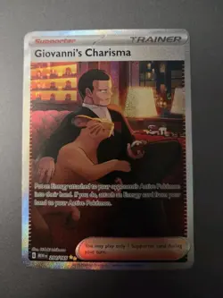 2023 Pokemon SV 151 Giovanni's Charisma #204/165 Full Art - Image 1