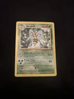 Beedrill - 17/102 - Pokemon Base Set 17/102 Non Holo Rare MP - Image 1