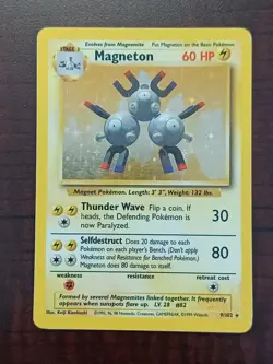 Pokemon TCG Magneton Base Set 9/102 Holo Unlimited Holo Rare - Image 1