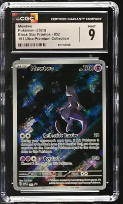2023 Pokemon Black Star Promos Mewtwo 151 Ultra-Premium Collection CGC 9 #052 - Image 1