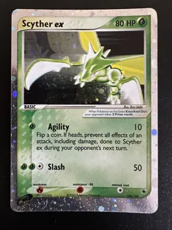 Pokemon Scyther Ex 102/109 Rare Holo Ex Ruby & Sapphire Nintendo English - Image 1