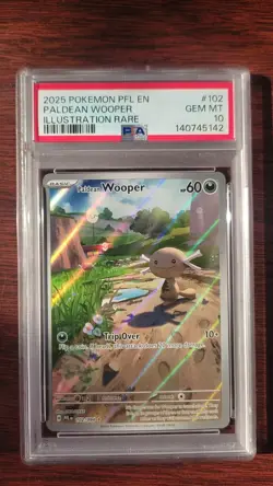 2025 POKEMON PFL EN-PHANTASMAL FLAMES ILLUSTRATION RARE PALDEAN WOOPER PSA 10 - Image 1