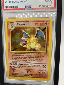 1999 POKEMON BASE SET UNLIMITED #4 CHARIZARD-HOLO PSA 2 - Image 3