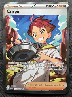 Pokemon TCG Crispin 164/142 Sv07: Stellar Crown Holo Full Art NM Pack Fresh! - Image 1