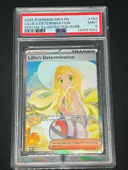 Pokemon Lillie's Determination Me01 Mega Evolution 184/132 Holo PSA 9 SIR - Image 1