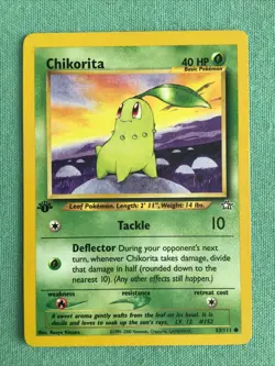 Pokemon Card - Chikorita - FIRST EDITION - Neo Genesis 2000 - 53/111 - Image 1