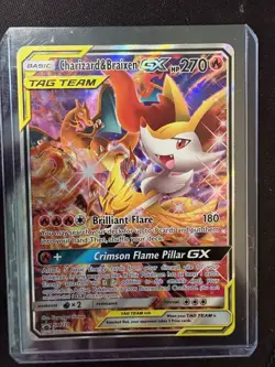 Charizard & Braixen GX TAG TEAM Promo Holo SM230 270 HP Card SM 🔥📈 - Image 2