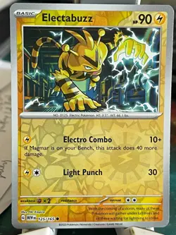 POKEMON ELECTABUZZ 125/165 COMMON REVERSE HOLOFOIL SCARLET & VIOLET 151 NM CARD - Image 1