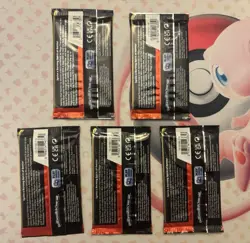 Pokemon Phantasmal Flames Booster Pack Lot 5 Sealed Mega Evolution 50 Cards - Image 2