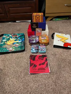 Pokemon Card Collection Assorted, Binders, Box Sets, Player's Guides, Dice, Coin - Image 2