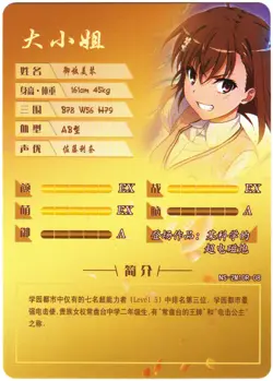 Goddess Story card - R - Misaka Mikoto - A Certain Magical Index - NS-2M10R-0 - Image 2