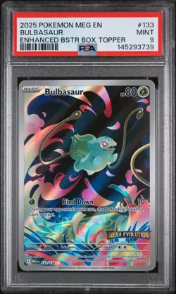 Bulbasaur 133/132 Box Topper Meg En-mega Evolution Pokemon PSA 9 - Image 1