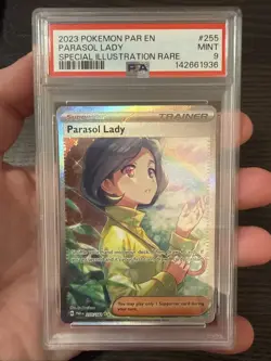 Parasol Lady 255/182 SIR 2023 Pokemon S&V Paradox Rift PSA 9 Mint - Image 3