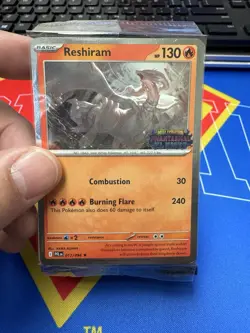 Pokemon Phantasmal Flames Stamped Sealed Reshiram Cosmos Foil Promo 017/094 - Image 1