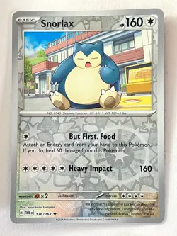 Snorlax 136/167 Reverse Holo Uncommon Twilight Masquerade Pokemon - Near Mint NM - Image 1