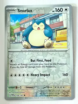Snorlax 136/167 Reverse Holo Uncommon Twilight Masquerade Pokemon - Near Mint NM - Image 3