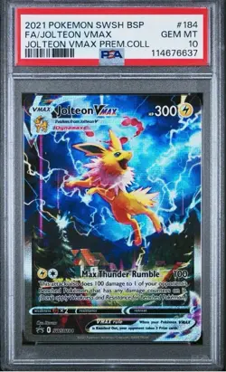 Pokemon Jolteon VMAX SWSH184 Full Art Promo Holo PSA 10 Sword & Shield 2021 - Image 1