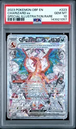 Charizard Ex 223/197 Obsidian Flame Special Illustration Rare Pokemon PSA 10 GEM - Image 1