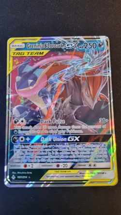Greninja & Zoroark GX - 107/214 - Pokemon Unbroken Bonds Sun & Moon Rare - Image 1