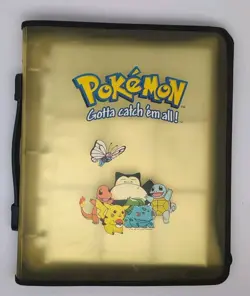 Vintage Pokemon TCG Gotta Catch Em All 3 Ring Binder 1999 Nintendo Yellow - Image 2