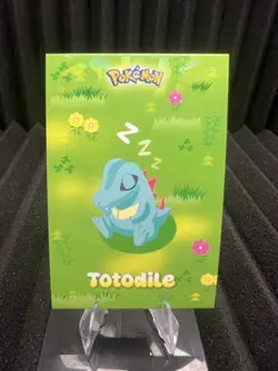 Sleeping Totodile - Cracked Ice Holo- Card Database Attacks 2 - Pokemon NM - Image 1