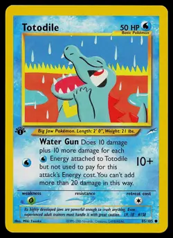 Pokemon Card - Totodile Neo Destiny 85/105 Common 1st Edition - Image 1