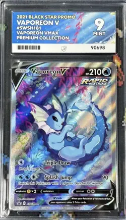 🔹ACE 9 MINT🔹Vaporeon V SWSH181 Black Star Promo🔸Premium Collection Pokemon - Image 1