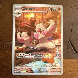 Pokemon TCG Gurdurr Illustration Rare from Black Bolt 126/086 - Image 1