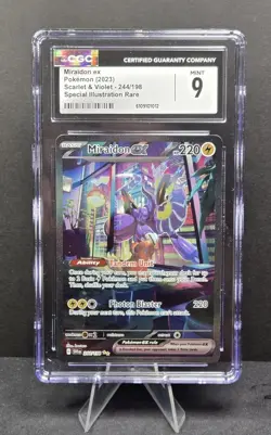 Miraidon EX 244/198 CGC 9 Special Illustration Pokemon Scarlet & Violet 2023 TCG - Image 1