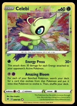Pokemon TCG SWSH04: Vivid Voltage #009/185 Celebi NM - Image 1