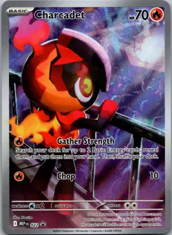 Charcadet #022 ME: Mega Evolution Promo Full Art Rare Holo Pokemon NM (B) - Image 1