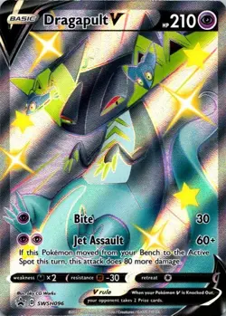 Pokemon TCG Dragapult V SWSH096 Promo SWSH Black Star Pokemon NM (SKU 1-4) - Image 1