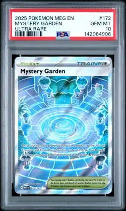 2025 Pokemon Mega Evolution MYSTERY GARDEN #172 Ultra Rare PSA 10 Gem Mint - Image 1