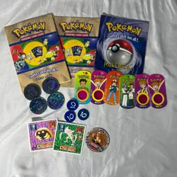 Vintage Pokemon Items TCG WOTC Chansey Coins Stickers Dogtags Joblot - Image 1