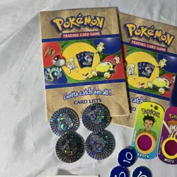 Vintage Pokemon Items TCG WOTC Chansey Coins Stickers Dogtags Joblot - Image 2
