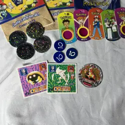 Vintage Pokemon Items TCG WOTC Chansey Coins Stickers Dogtags Joblot - Image 4