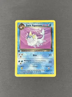 Pokemon 1st Edition Dark Vaporeon 45/82 Team Rocket Regular - DMG Damaged Poor - Image 1