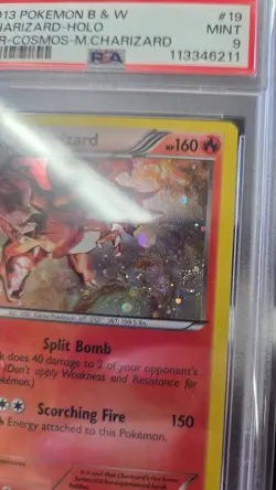 POKEMON LEGENDARY TREASURES CHARIZARD #19 COSMOS PSA 9 MINT #113346211 (SWIRL) - Image 3