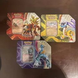 Pokemon TCG Paradox Destinies Art Tin Set Opened (Lot Of 3) (No Packs) - Image 1