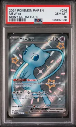 2024 Pokemon Mew Ex PSA Gem Mint 10 Paldean Fates Shiny Ultra Rare #216 - Image 1