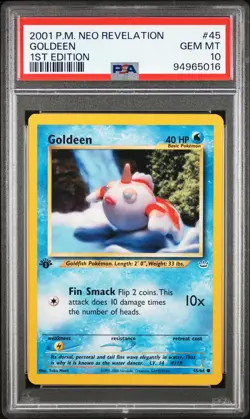 2001 Pokemon Neo Revelation Goldeen 1st Edition PSA 10 #45 - Image 1