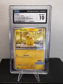 Pokemon Pikachu #214 Illustration Contest Winner BSP 2024 - CGC 10 Gem Mint - Image 1